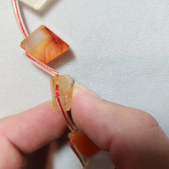 Carnelian Faceted Diamond Beads - Picture 12 of 14